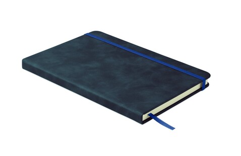 DIN A5 Smokey Notizbuch PU - Blau bedrucken, Art.-Nr. MO2664-04 DIN A5 Smokey Notizbuch PU - Blau bedrucken, Art.-Nr. MO2664-04