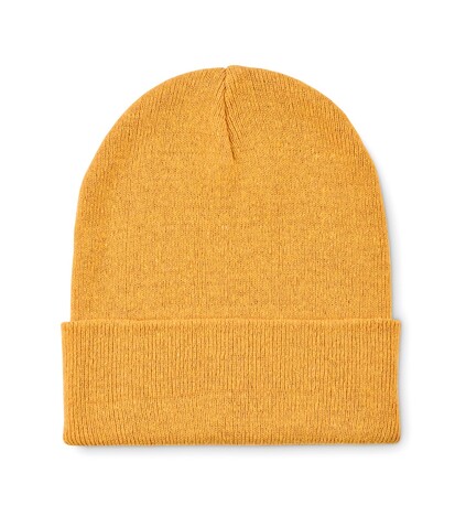 Beanie mit Bündchen - Gelb bedrucken, Art.-Nr. MO2705-08