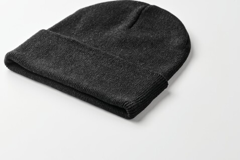 Beanie mit Bündchen - Schwarz bedrucken, Art.-Nr. MO2705-03