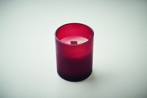 Kerze aus Pflanzenwachs 80 g - Bordeaux bedrucken, Art.-Nr. MO2708-02
