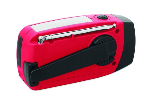 AM/FM Radio mit Taschenlampe MO2746- - Rot bedrucken, Art.-Nr. MO2746-05