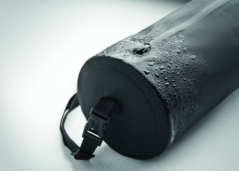 Sporttasche 300D RPET 6L - Schwarz bedrucken, Art.-Nr. MO2758-03