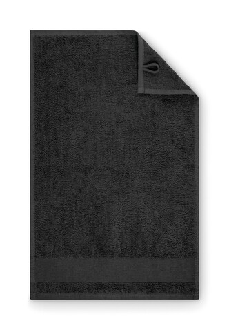 Gästehandtuch Baumwolle 30X50cm - Schwarz bedrucken, Art.-Nr. MO2764-03