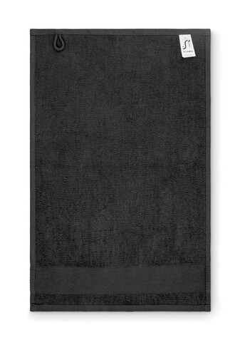 Gästehandtuch Baumwolle 30X50cm - Schwarz bedrucken, Art.-Nr. MO2764-03