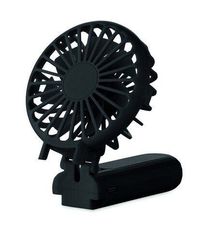 Klappbarer Ventilator - Schwarz bedrucken, Art.-Nr. MO2779-03