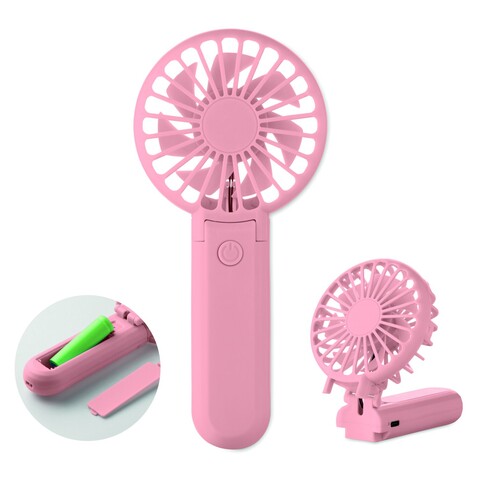 Klappbarer Ventilator - Babyrosa bedrucken, Art.-Nr. MO2779-11 Klappbarer Ventilator - Babyrosa bedrucken, Art.-Nr. MO2779-11