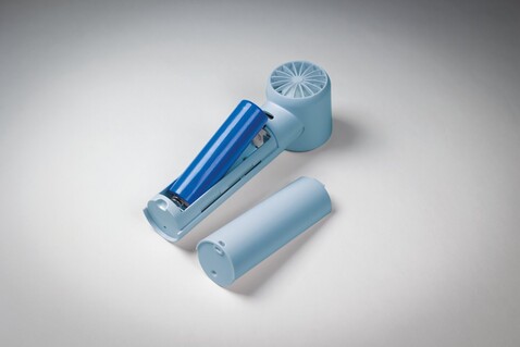 Mini-Handventilator - Babyblau bedrucken, Art.-Nr. MO2780-66