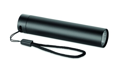 Wiederaufladbare Taschenlampe - Schwarz bedrucken, Art.-Nr. MO2786-03 Wiederaufladbare Taschenlampe - Schwarz bedrucken, Art.-Nr. MO2786-03