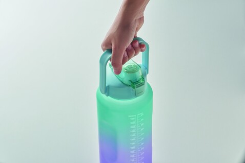 RPET-Trinkflasche 2000ml - Türkis bedrucken, Art.-Nr. MO2791-12