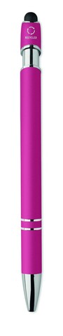 Druckkugelschreiber mit Stylus - Fuchsie bedrucken, Art.-Nr. MO2798-38 Druckkugelschreiber mit Stylus - Fuchsie bedrucken, Art.-Nr. MO2798-38