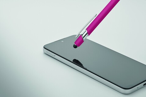 Druckkugelschreiber mit Stylus - Fuchsie bedrucken, Art.-Nr. MO2798-38 Druckkugelschreiber mit Stylus - Fuchsie bedrucken, Art.-Nr. MO2798-38