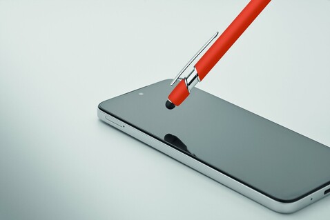 Druckkugelschreiber mit Stylus - Orange bedrucken, Art.-Nr. MO2798-10 Druckkugelschreiber mit Stylus - Orange bedrucken, Art.-Nr. MO2798-10