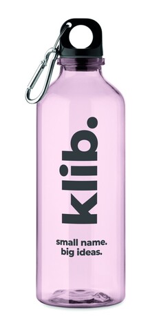 Trinkflasche RPET 500ml - Transparent Pink bedrucken, Art.-Nr. MO2803-31