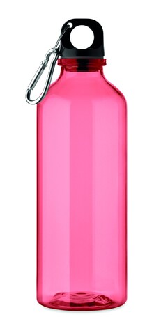 Trinkflasche RPET 500ml - Transparent Rot bedrucken, Art.-Nr. MO2803-25