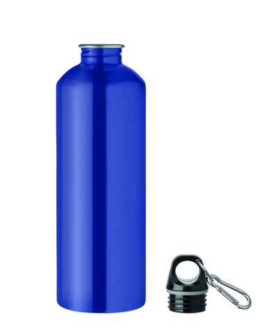 Einwandige Trinkflasche 1000ml - Blau bedrucken, Art.-Nr. MO2829-04