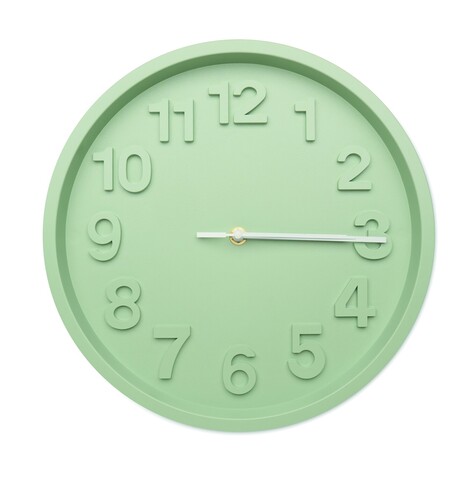 Wanduhr aus PP - Mintgrün bedrucken, Art.-Nr. MO2851-77