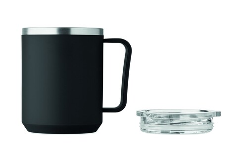 Doppelwandiger Becher 400ml - Schwarz bedrucken, Art.-Nr. MO2900-03 Doppelwandiger Becher 400ml - Schwarz bedrucken, Art.-Nr. MO2900-03