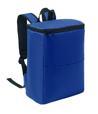 Kühlrucksack 600D RPET - Blau bedrucken, Art.-Nr. MO2972-04