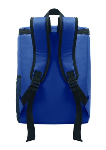 Kühlrucksack 600D RPET - Blau bedrucken, Art.-Nr. MO2972-04