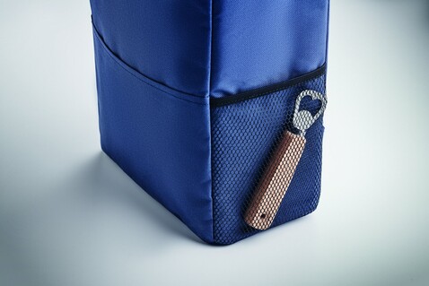 Kühlrucksack 600D RPET - Blau bedrucken, Art.-Nr. MO2972-04