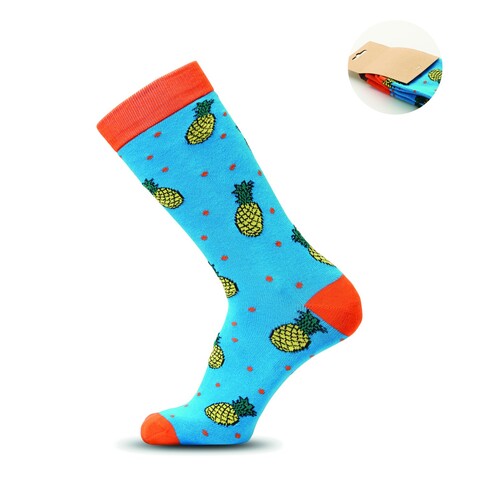 Socken 38-42 - Türkis bedrucken, Art.-Nr. MO3100-12 Socken 38-42 - Türkis bedrucken, Art.-Nr. MO3100-12