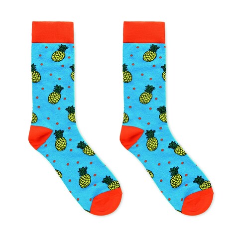 Socken 38-42 - Türkis bedrucken, Art.-Nr. MO3100-12 Socken 38-42 - Türkis bedrucken, Art.-Nr. MO3100-12