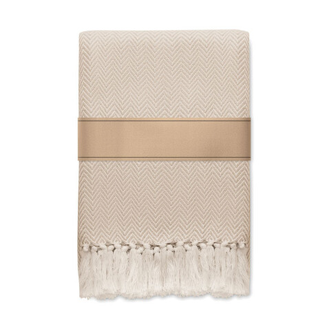 Decke recycelter Polycotton - Beige bedrucken, Art.-Nr. MO3143-13