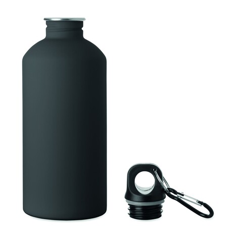 Einwandige Trinkflasche 500ml - Schwarz bedrucken, Art.-Nr. MO3168-03
