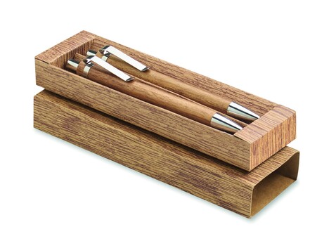 Schreibgeräte-Set Akazienholz - Holz bedrucken, Art.-Nr. MO3173-40 Schreibgeräte-Set Akazienholz - Holz bedrucken, Art.-Nr. MO3173-40