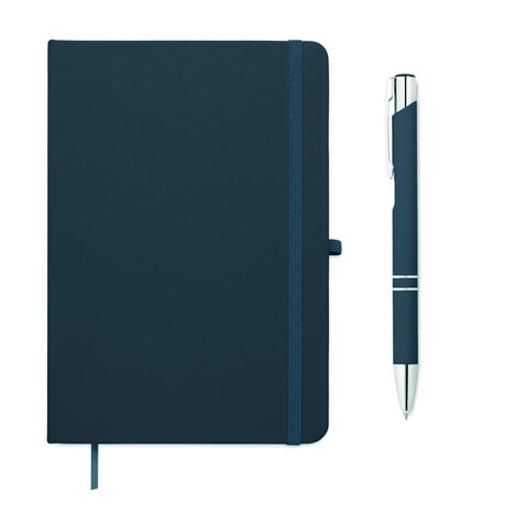 DIN A5 Notizbuch mit Kuli - Marineblau bedrucken, Art.-Nr. MO3199-85 DIN A5 Notizbuch mit Kuli - Marineblau bedrucken, Art.-Nr. MO3199-85