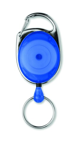 Einziehbarer Ausweishalter - Blau bedrucken, Art.-Nr. MO3200-04 Einziehbarer Ausweishalter - Blau bedrucken, Art.-Nr. MO3200-04