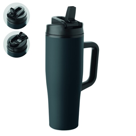 Doppelwandiger Becher 900ml - Marineblau bedrucken, Art.-Nr. MO3213-85