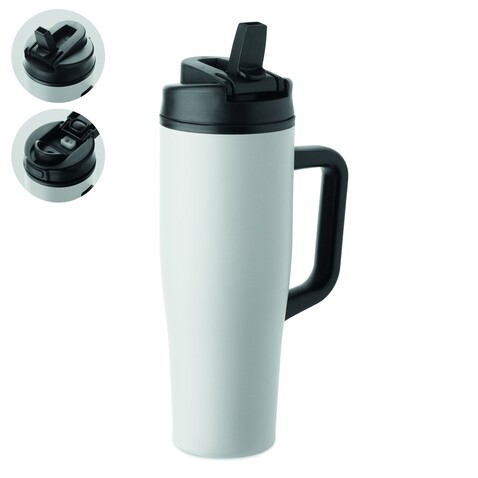 Doppelwandiger Becher 900ml - Weiß bedrucken, Art.-Nr. MO3213-06