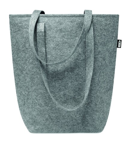 Shopping Tasche RPET-Filz - Grau bedrucken, Art.-Nr. MO6185-07