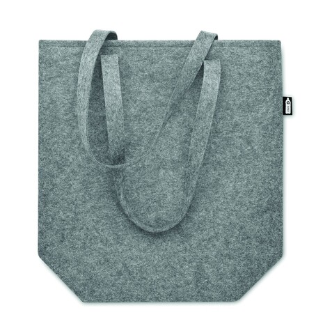 Shopping Tasche RPET-Filz - Grau bedrucken, Art.-Nr. MO6185-07