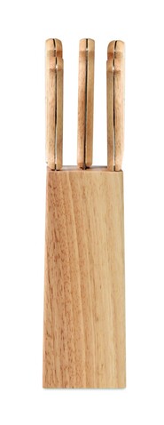 Messerblock 5-teilig - Holz bedrucken, Art.-Nr. MO6308-40