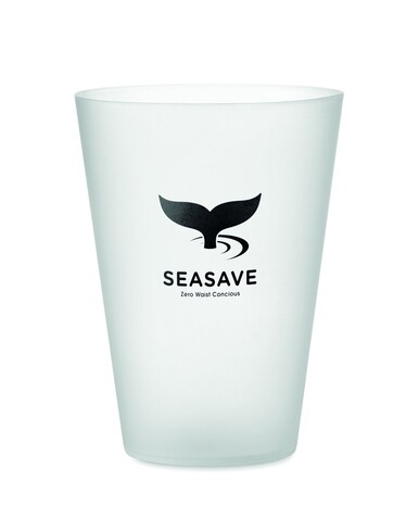 Wiederverwendbarer Becher 300ml - Transparent Weiß bedrucken, Art.-Nr. MO6375-26 Wiederverwendbarer Becher 300ml - Transparent Weiß bedrucken, Art.-Nr. MO6375-26