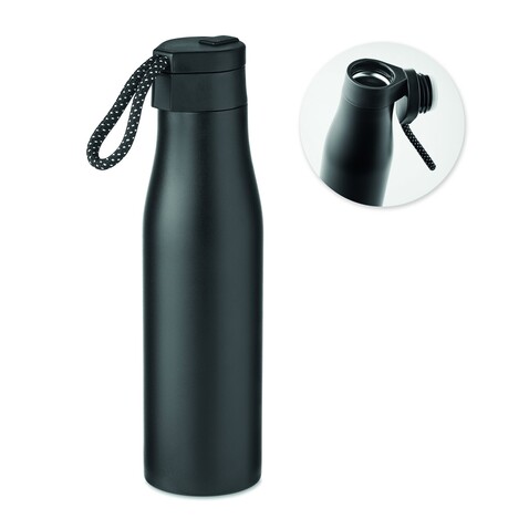 Isolierflasche 600 ml - Schwarz bedrucken, Art.-Nr. MO6376-03