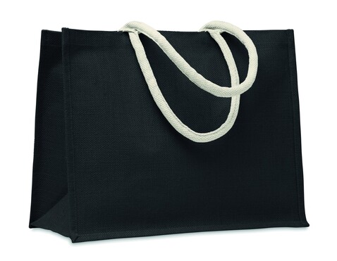 Einkaufstasche Jute - Schwarz bedrucken, Art.-Nr. MO6443-03 Einkaufstasche Jute - Schwarz bedrucken, Art.-Nr. MO6443-03