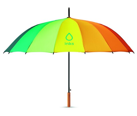 Regenschirm regenbogenfarbig - Multicolour bedrucken, Art.-Nr. MO6540-99