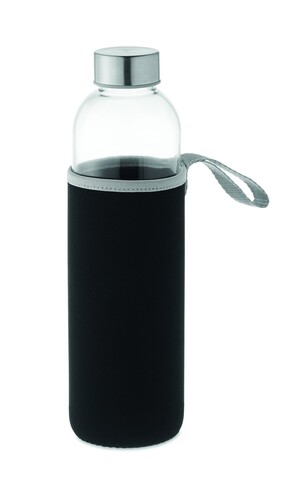 Trinkflasche Glas 750 ml - Schwarz bedrucken, Art.-Nr. MO6545-03 Trinkflasche Glas 750 ml - Schwarz bedrucken, Art.-Nr. MO6545-03