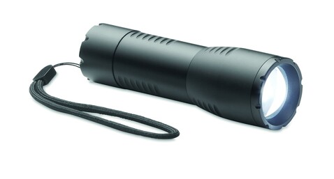 Kleine LED-Taschenlampe Alu - Schwarz bedrucken, Art.-Nr. MO6591-03 Kleine LED-Taschenlampe Alu - Schwarz bedrucken, Art.-Nr. MO6591-03