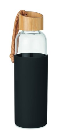 Trinkflasche Glas 500 ml - Schwarz bedrucken, Art.-Nr. MO6845-03