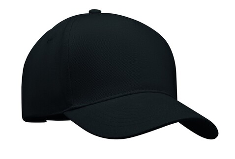 Baseball cap 5 panels 260g/m² - Schwarz bedrucken, Art.-Nr. MO6875-03