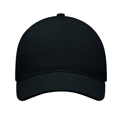 Baseball cap 5 panels 260g/m² - Schwarz bedrucken, Art.-Nr. MO6875-03