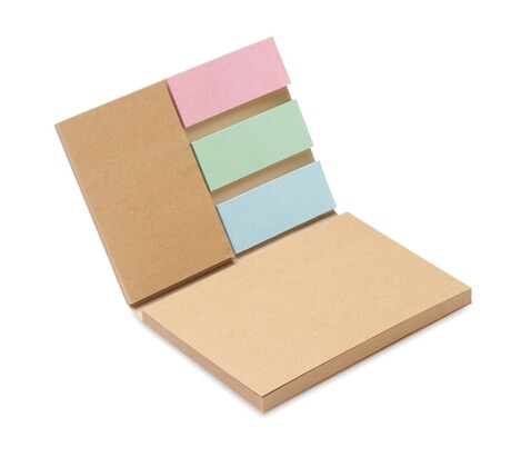Recyceltes Notizzettel-Set - Beige bedrucken, Art.-Nr. MO6912-13