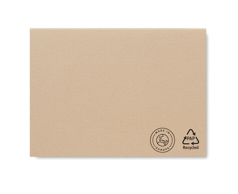 Recyceltes Notizzettel-Set - Beige bedrucken, Art.-Nr. MO6912-13