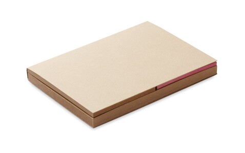 Recyceltes Notizzettel-Set - Beige bedrucken, Art.-Nr. MO6912-13