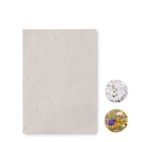 DIN A6 Wildblumen-Samenpapier - Weiß bedrucken, Art.-Nr. MO6916-06 DIN A6 Wildblumen-Samenpapier - Weiß bedrucken, Art.-Nr. MO6916-06