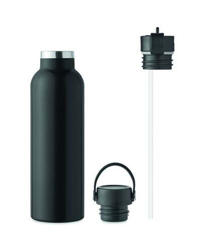 Doppelwandige Flasche 700 ml - Schwarz bedrucken, Art.-Nr. MO6944-03